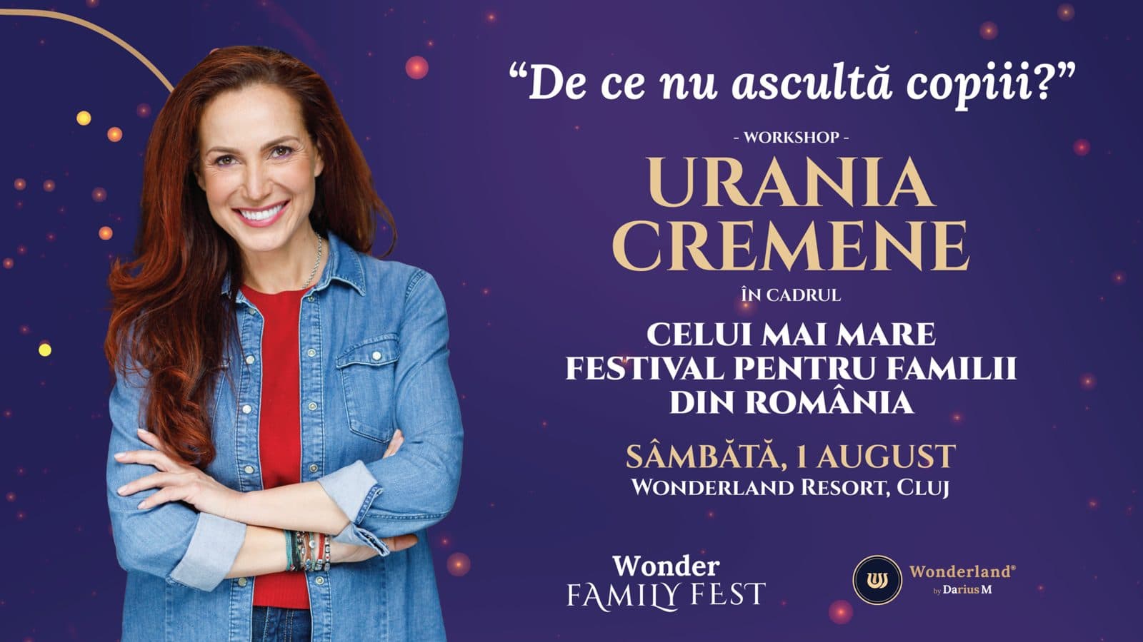 Urania Cremene, expert în parenting, susține workshopul festivalului